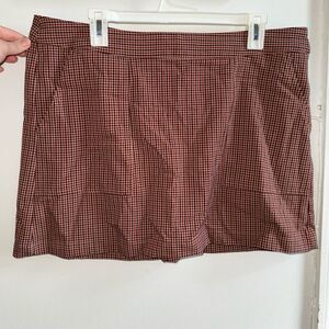 a new day Brown Checkered Mini Skirt